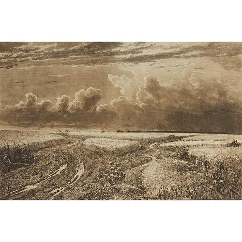 Офорт И.И.Шишкина «Русское поле» 1892