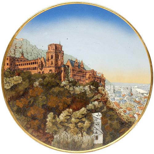 Тарелки декоративные парные "Замки".