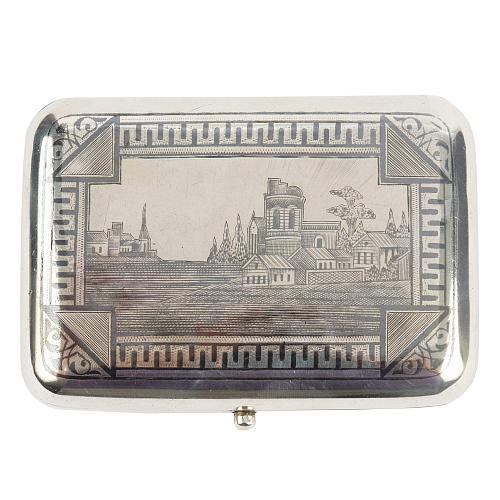 Портсигар с чернью