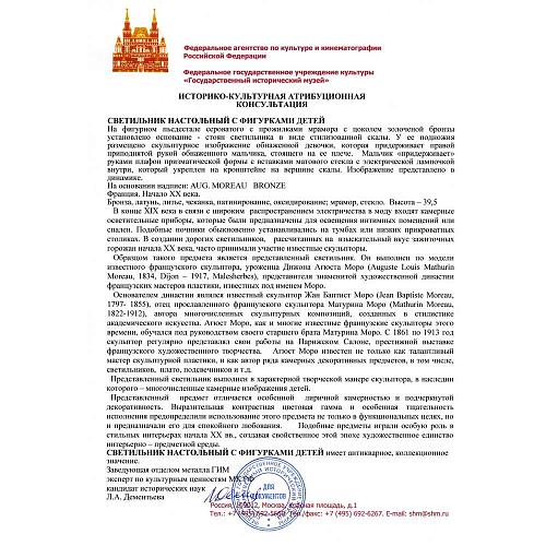 Экспертное заключение ГИМ.