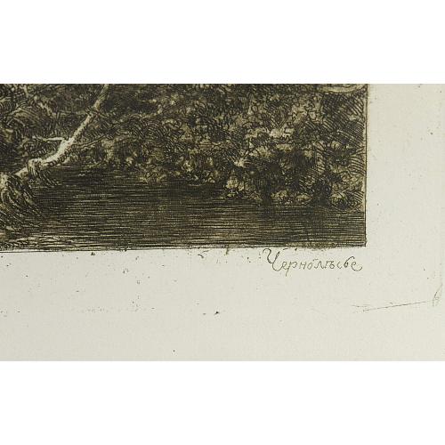 Офорт И.И.Шишкина «Чернолесье» 1885