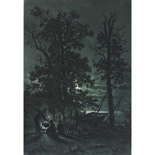 Офорт И.И.Шишкина «Ночь» 1886