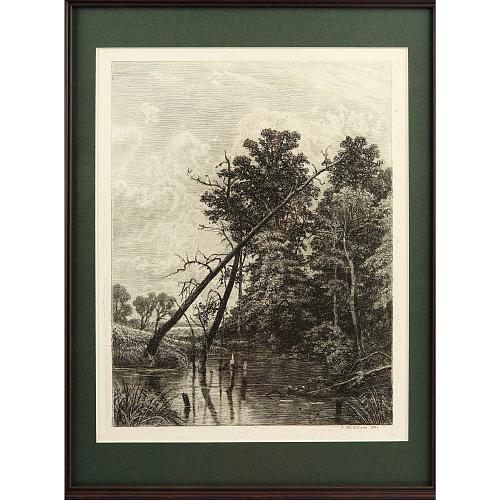 Офорт И.И.Шишкина «Болото» 1892
