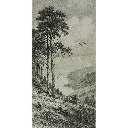 Офорт И.И.Шишкина «На Каме близ Елабуги»