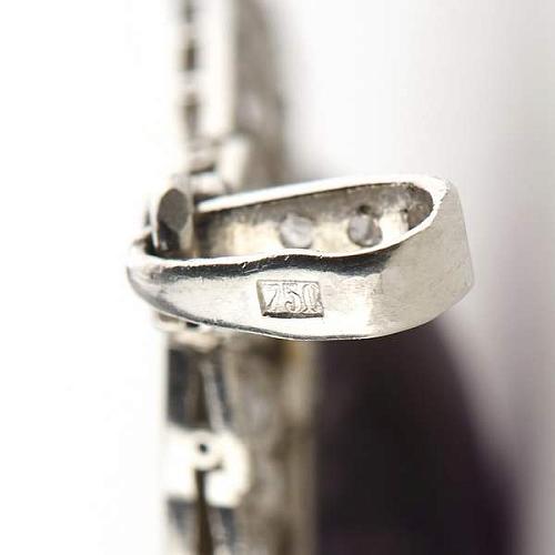 Подвеска с бриллиантами и аметистом