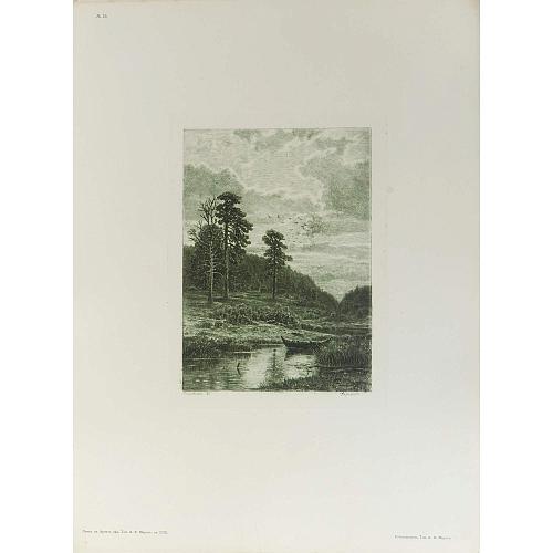 Офорт И.И.Шишкина «Бережок» 1885