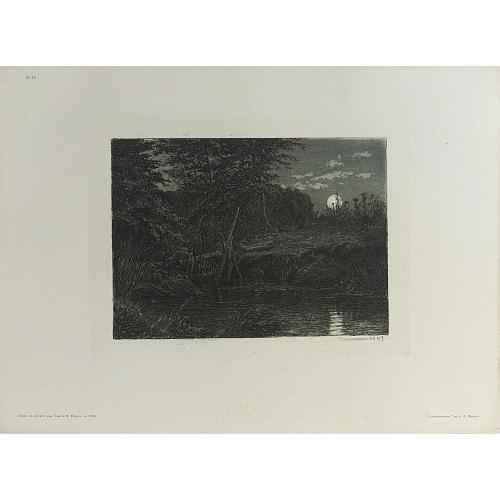 Офорт И.И.Шишкина «Мостик» 1873